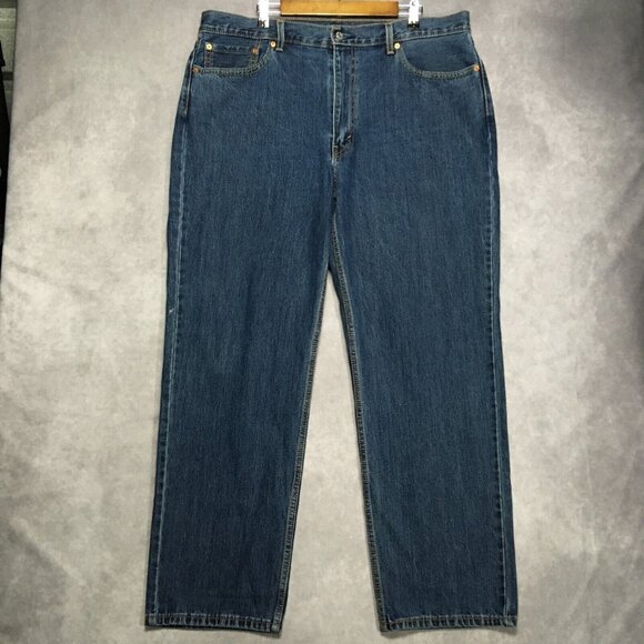 Levis Mens 550 Relaxed Fit Blue Jeans size 40x32 Cotton Denim Pants Copper Rivet - Picture 5 of 16